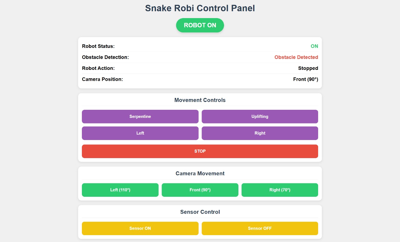 Snake Robot Control System with Mobile UI Interface